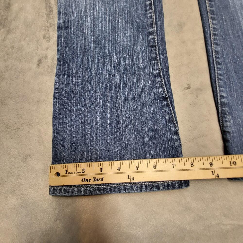 Express Jeans Womens 6R Blue Medium Wash Bootcut Slim Stretch Denim Low Rise - Picture 6 of 11